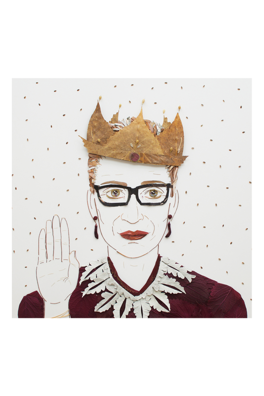 "The Notorious RBG" Flower Print