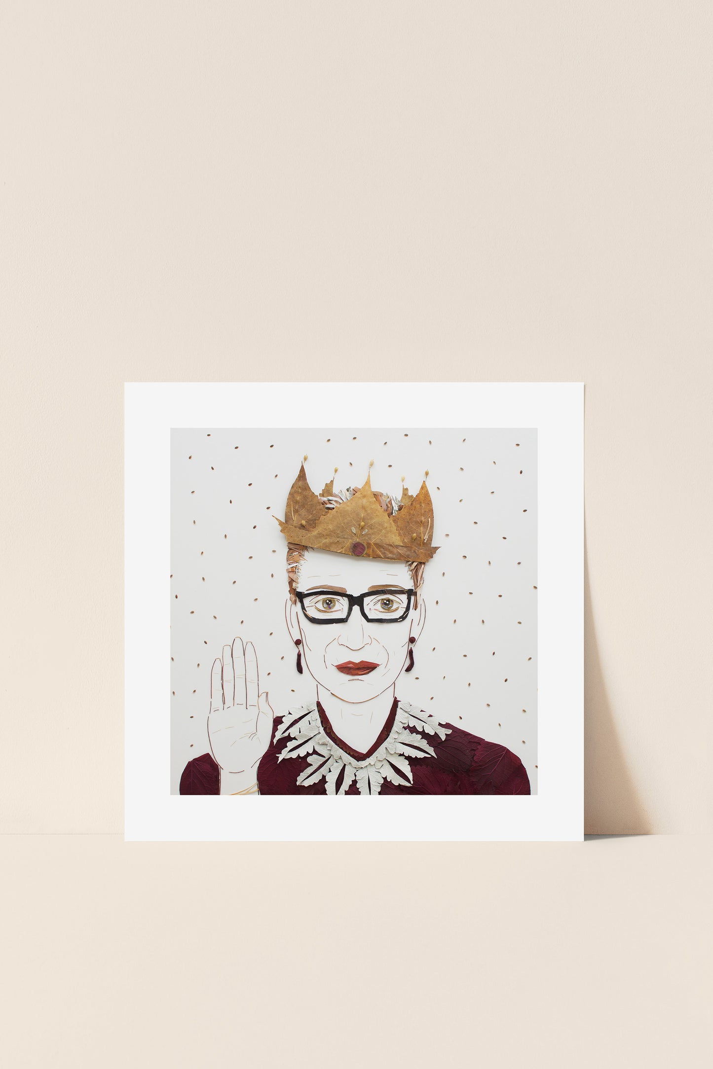 "The Notorious RBG" Flower Print