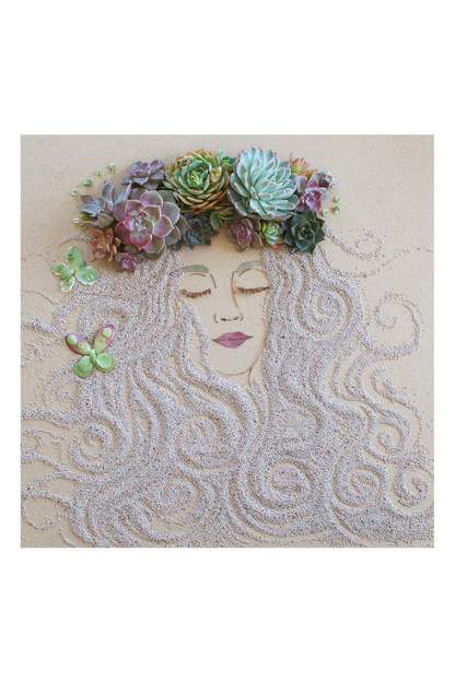 "Succulent Fairy" Flower Print - Sister Golden
