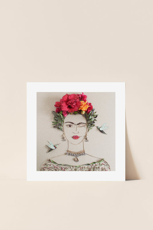 "What Would Frida Do?" Flower Print - Sister Golden