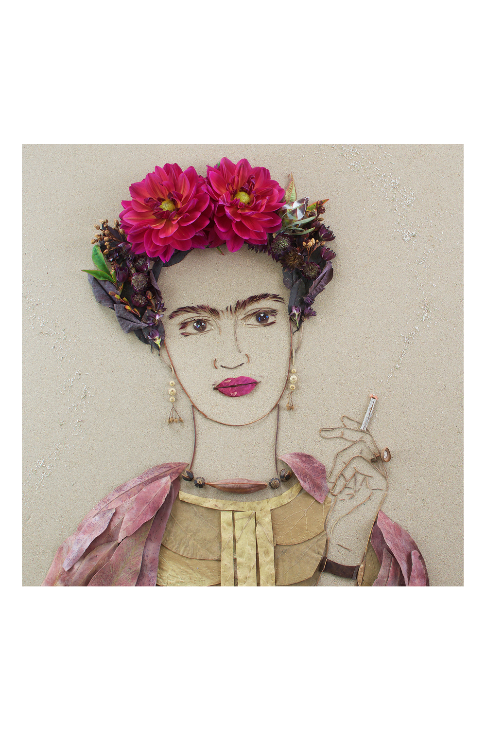 "Fierce Frida" Flower Print - Sister Golden