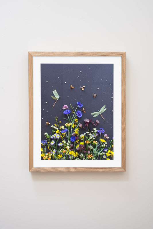 "Among the Flowers" Flower Print