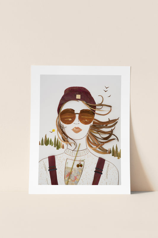 "Après Ski" Flower Print