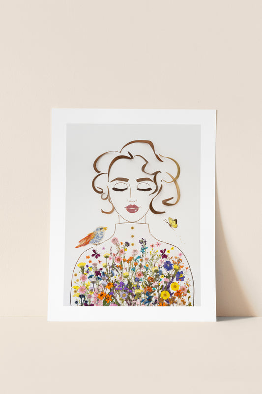 "Bloom Where You're Planted" Flower Print