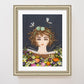 "Book Worm" Flower Print