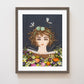 "Book Worm" Flower Print