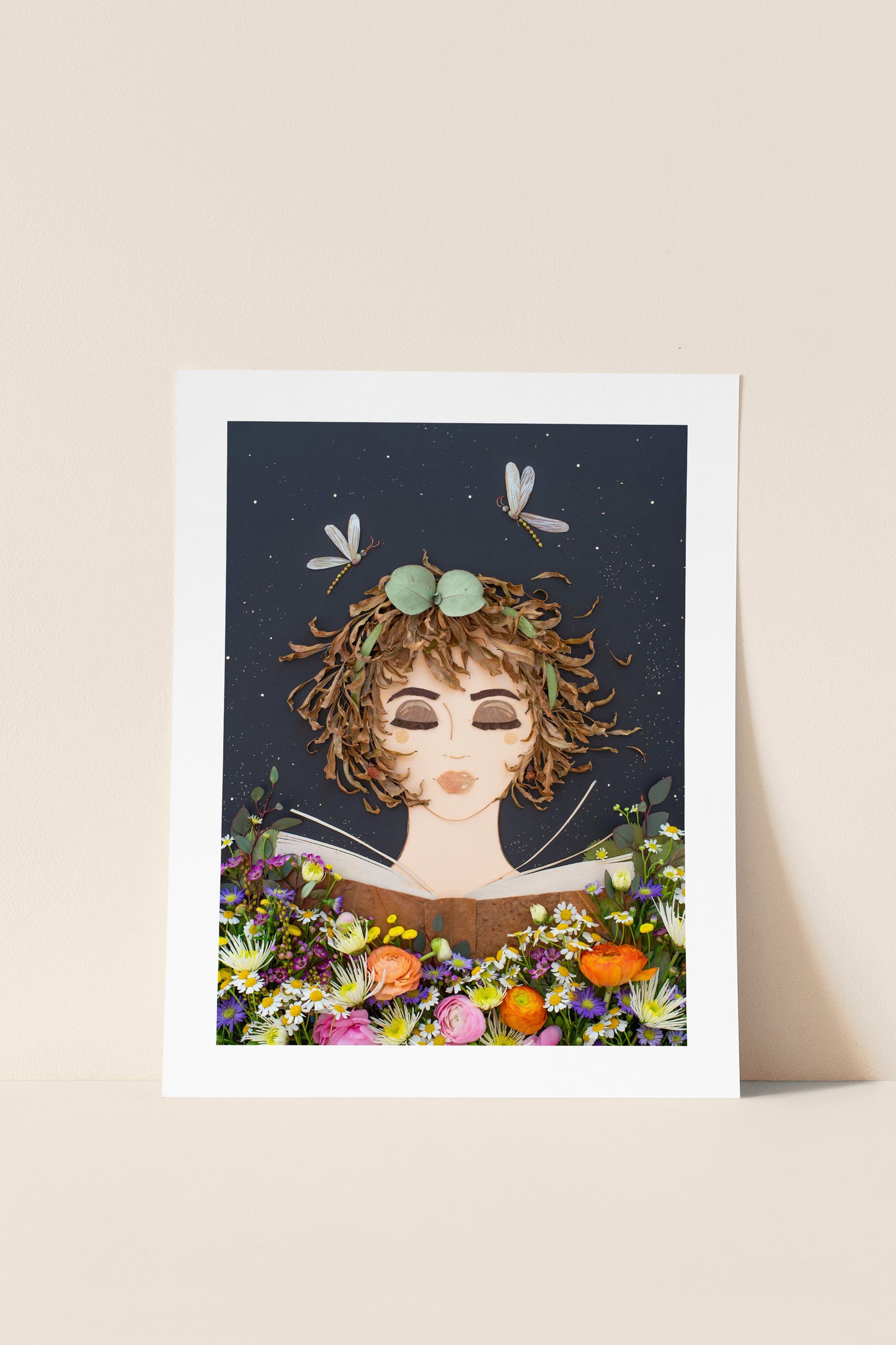 "Book Worm" Flower Print