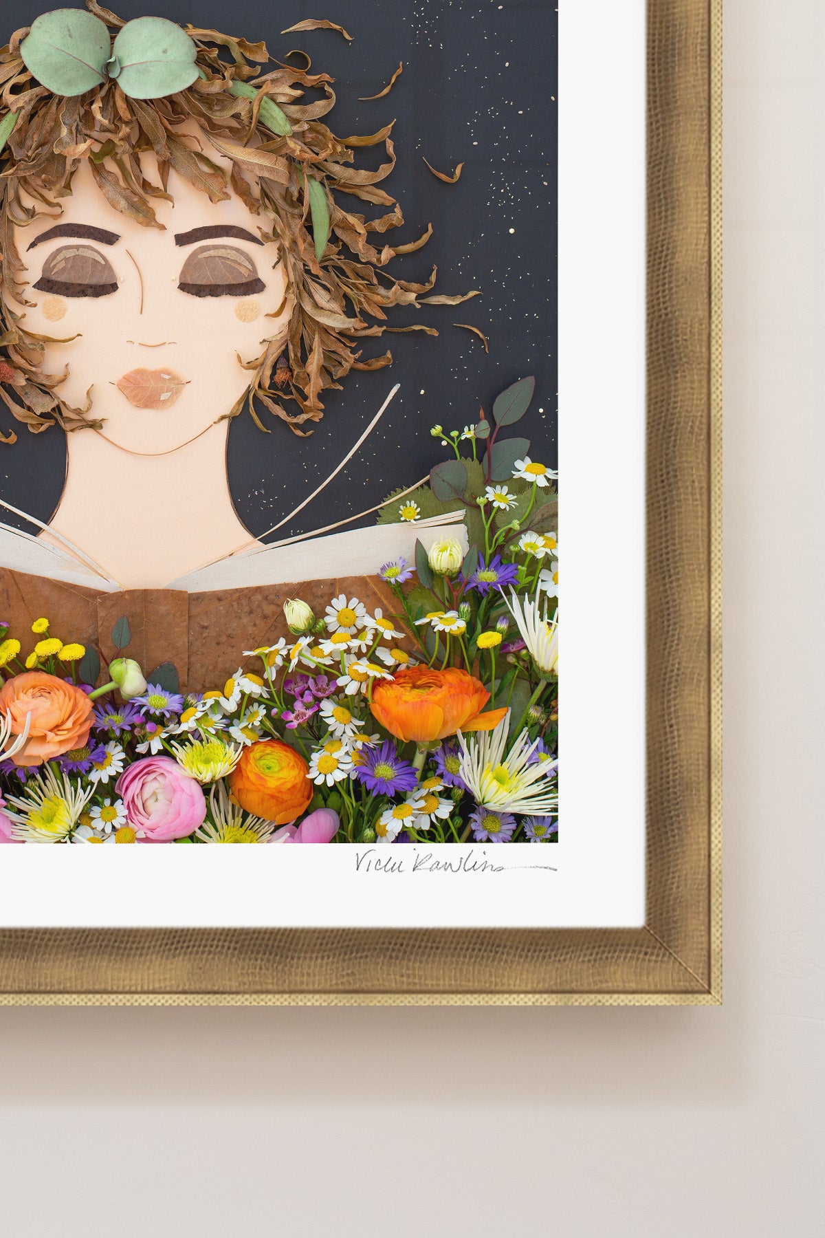 "Book Worm" Flower Print