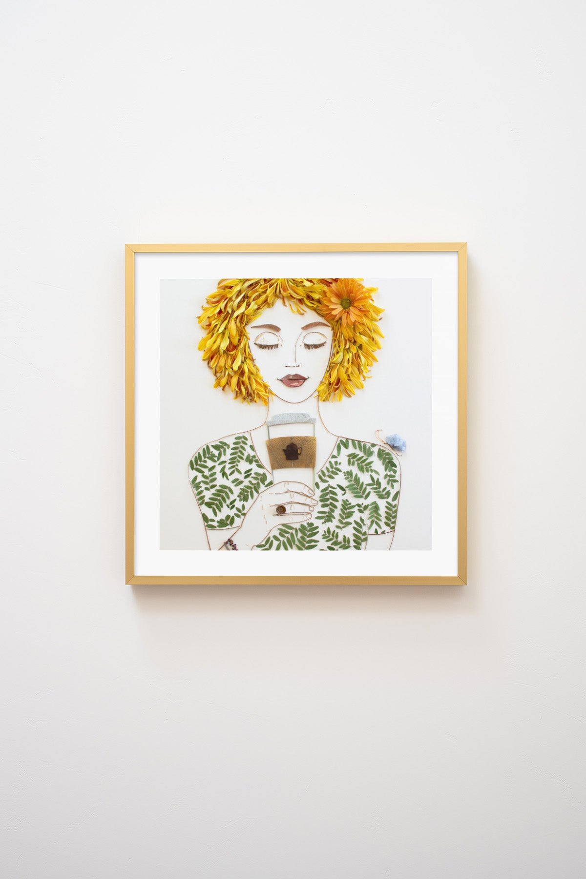 "But First, Coffee" Flower Print