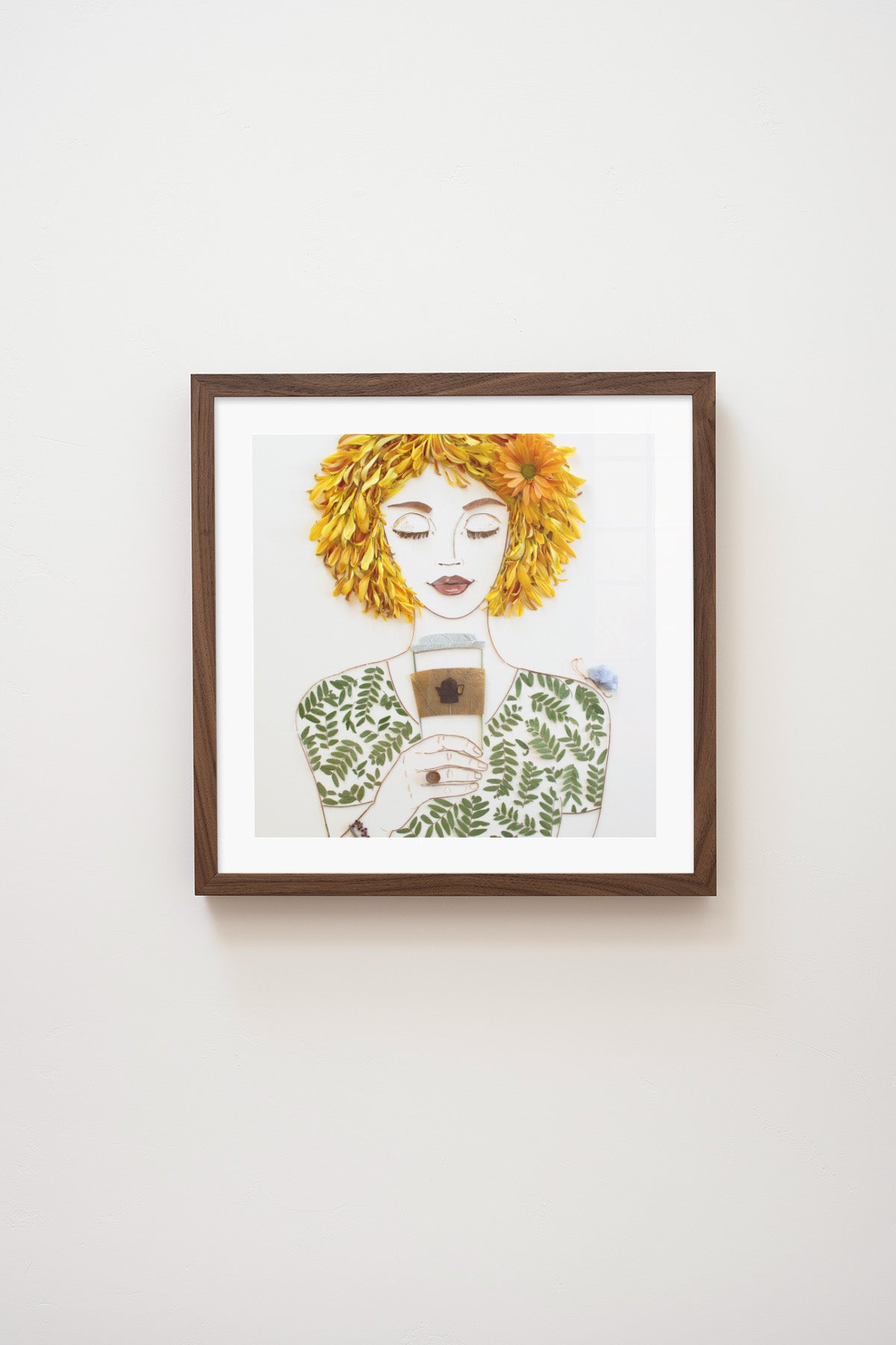 "But First, Coffee" Flower Print