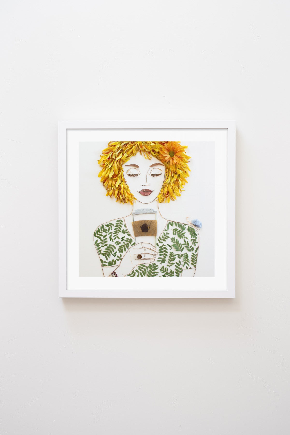 "But First, Coffee" Flower Print