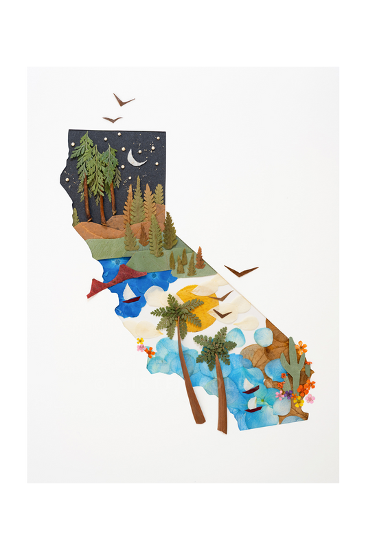 "California" Flower Print