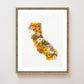 "California" Flower Print