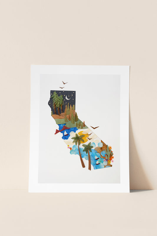 "California" Flower Print