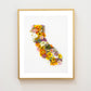"California" Flower Print