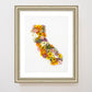 "California" Flower Print
