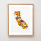 "California" Flower Print