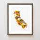 "California" Flower Print