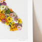 "California" Flower Print