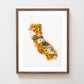 "California" Flower Print