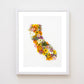 "California" Flower Print