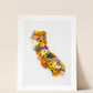 "California" Flower Print