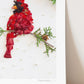 "Cardinal" Flower Print