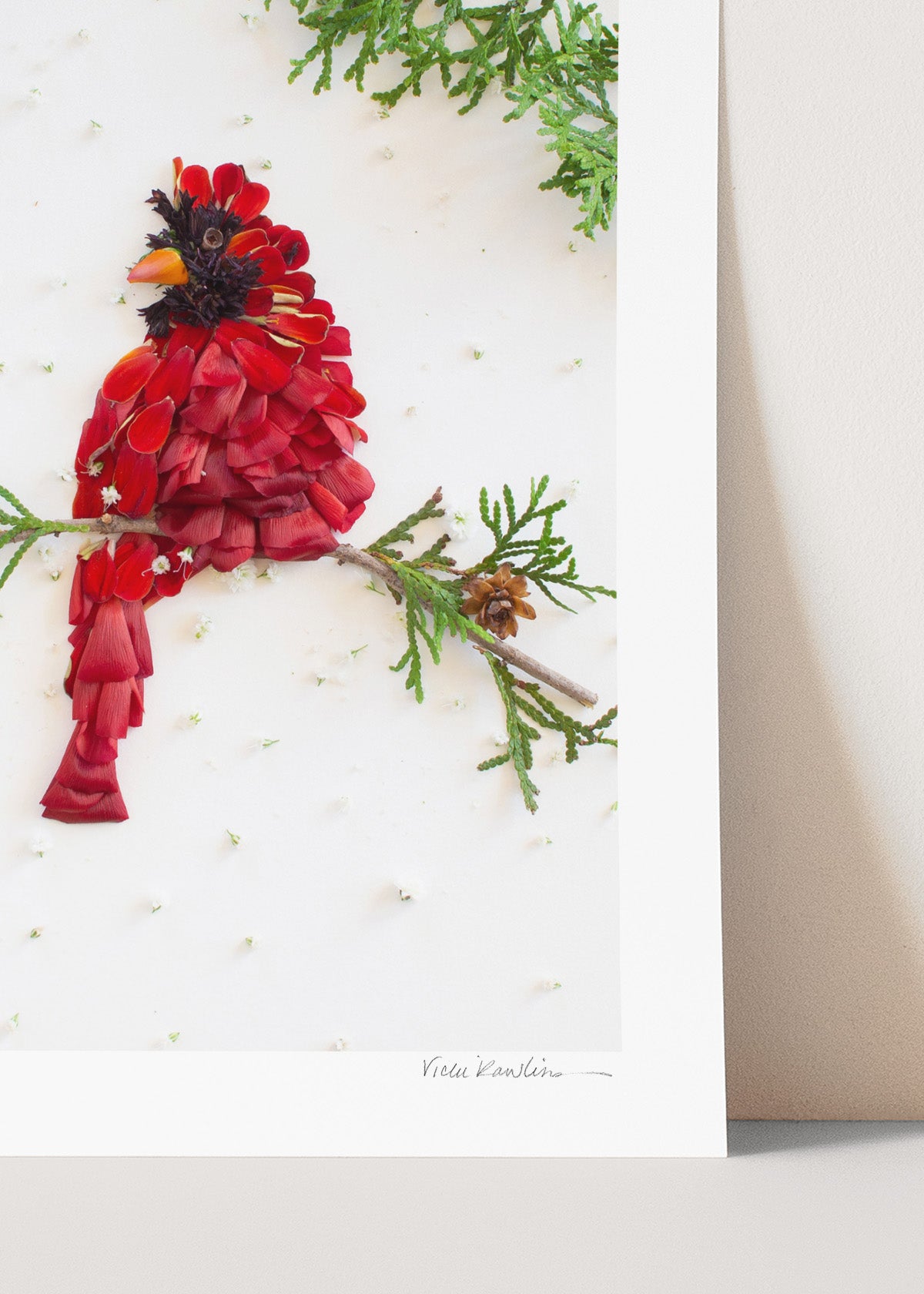 "Cardinal" Flower Print