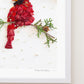 "Cardinal" Flower Print