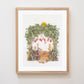 "Cottage Garden" Flower Print