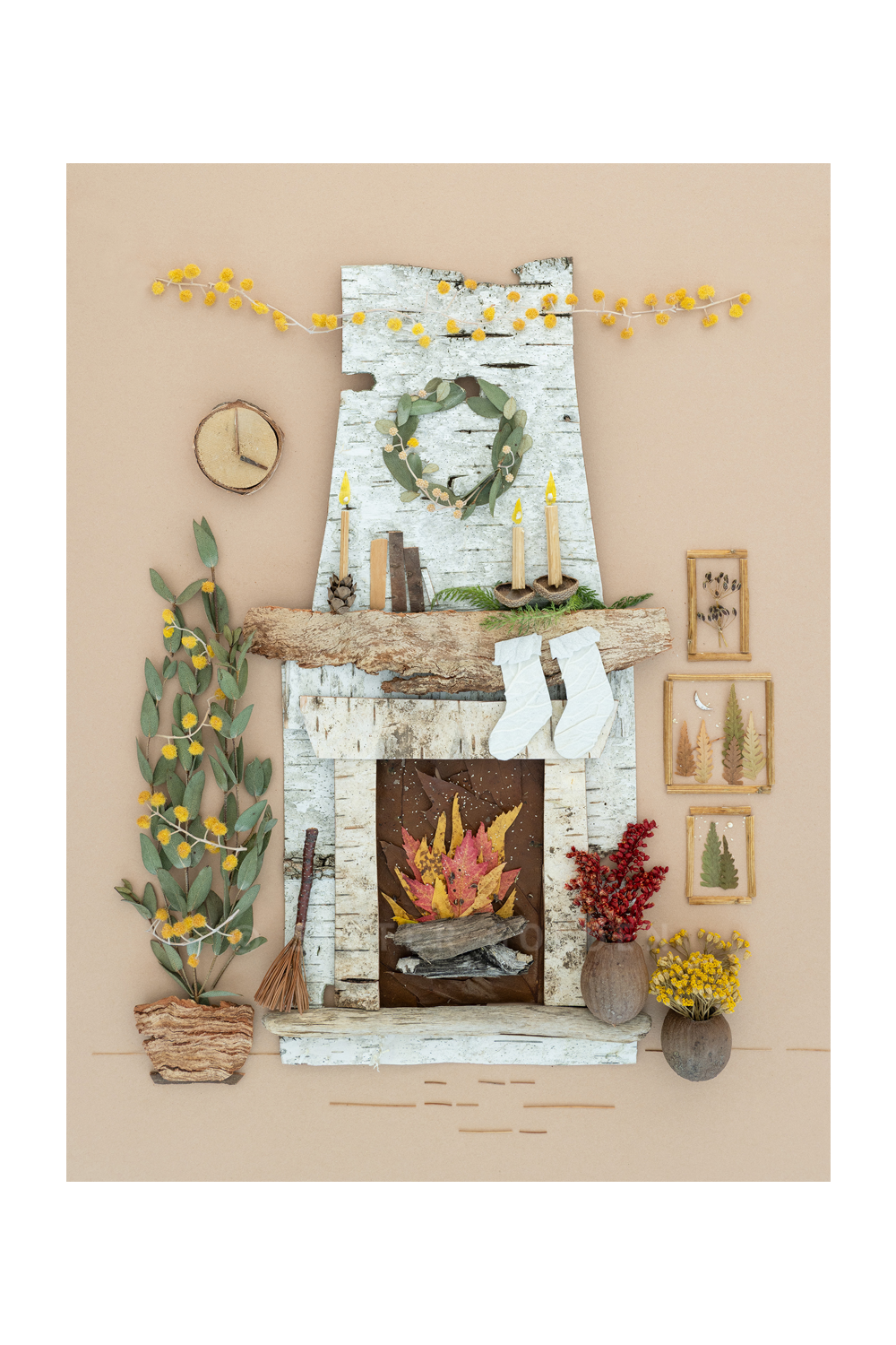 "Cozy Christmas" Flower Print