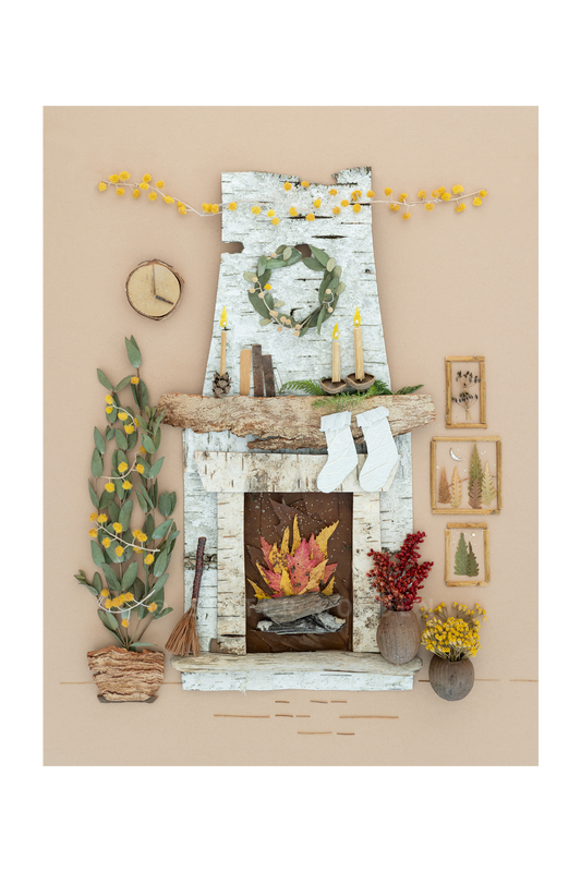 "Cozy Christmas" Flower Print