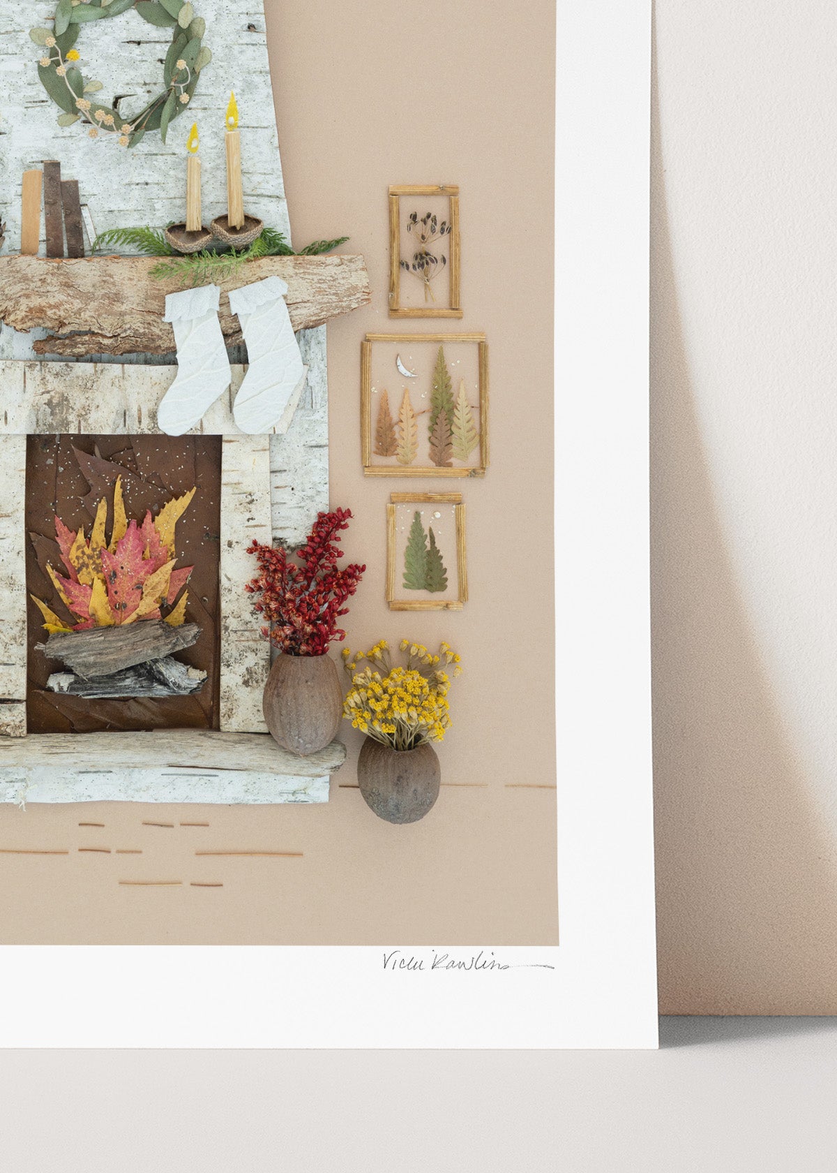 "Cozy Christmas" Flower Print