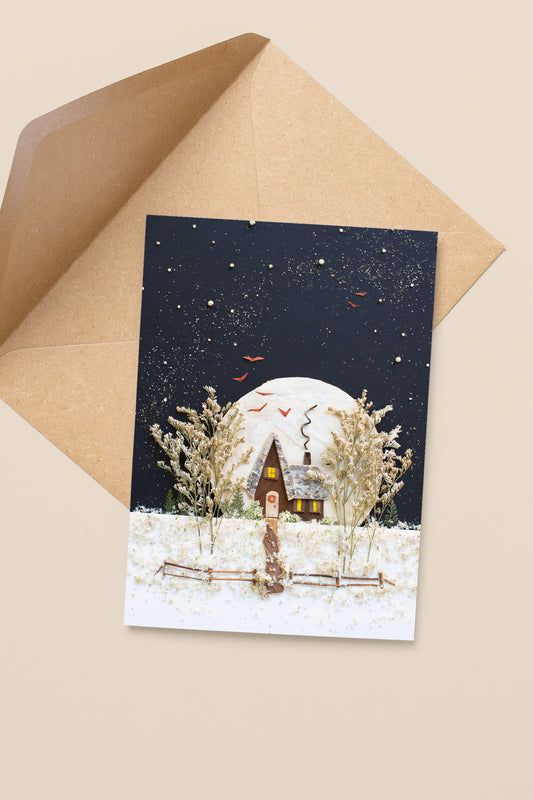 "December Moon" Greeting Card