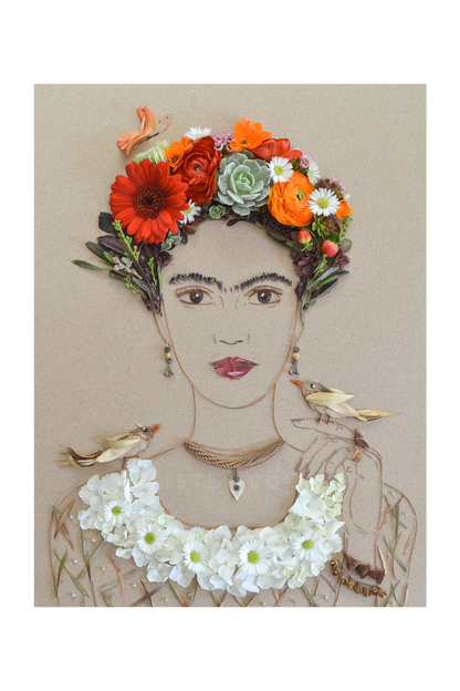 "Feathered Friends Frida" Flower Print