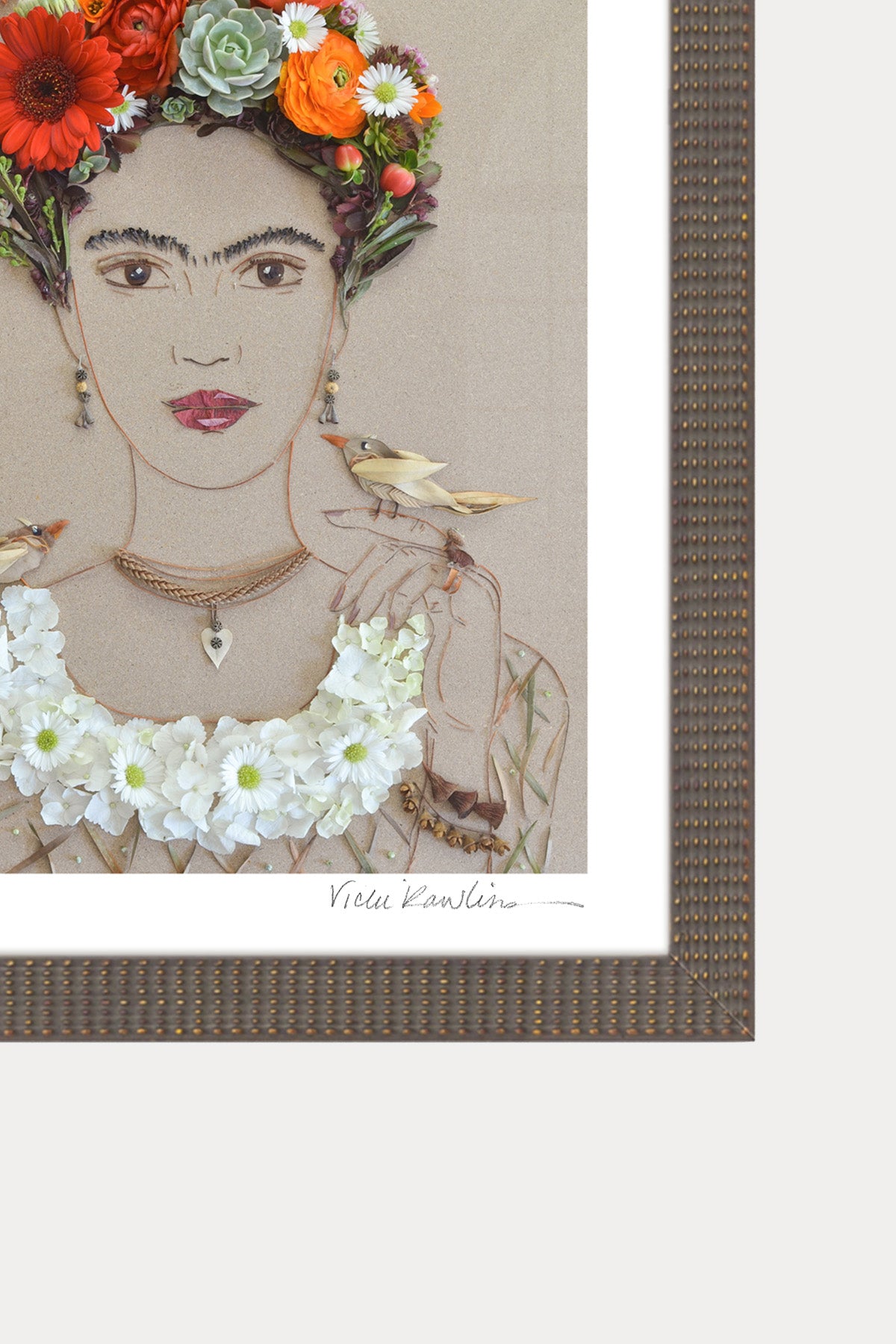 "Feathered Friends Frida" Flower Print