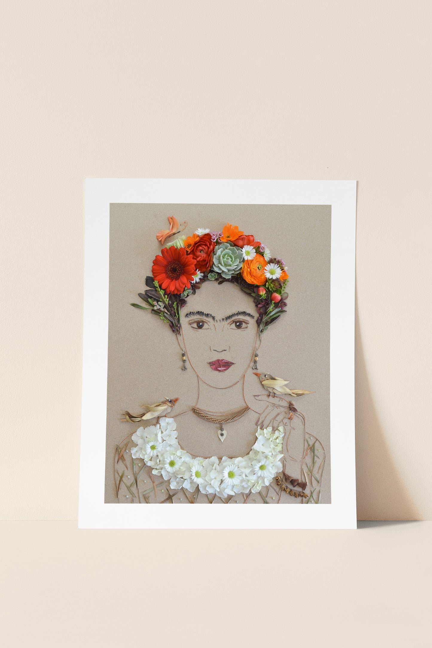 "Feathered Friends Frida" Flower Print