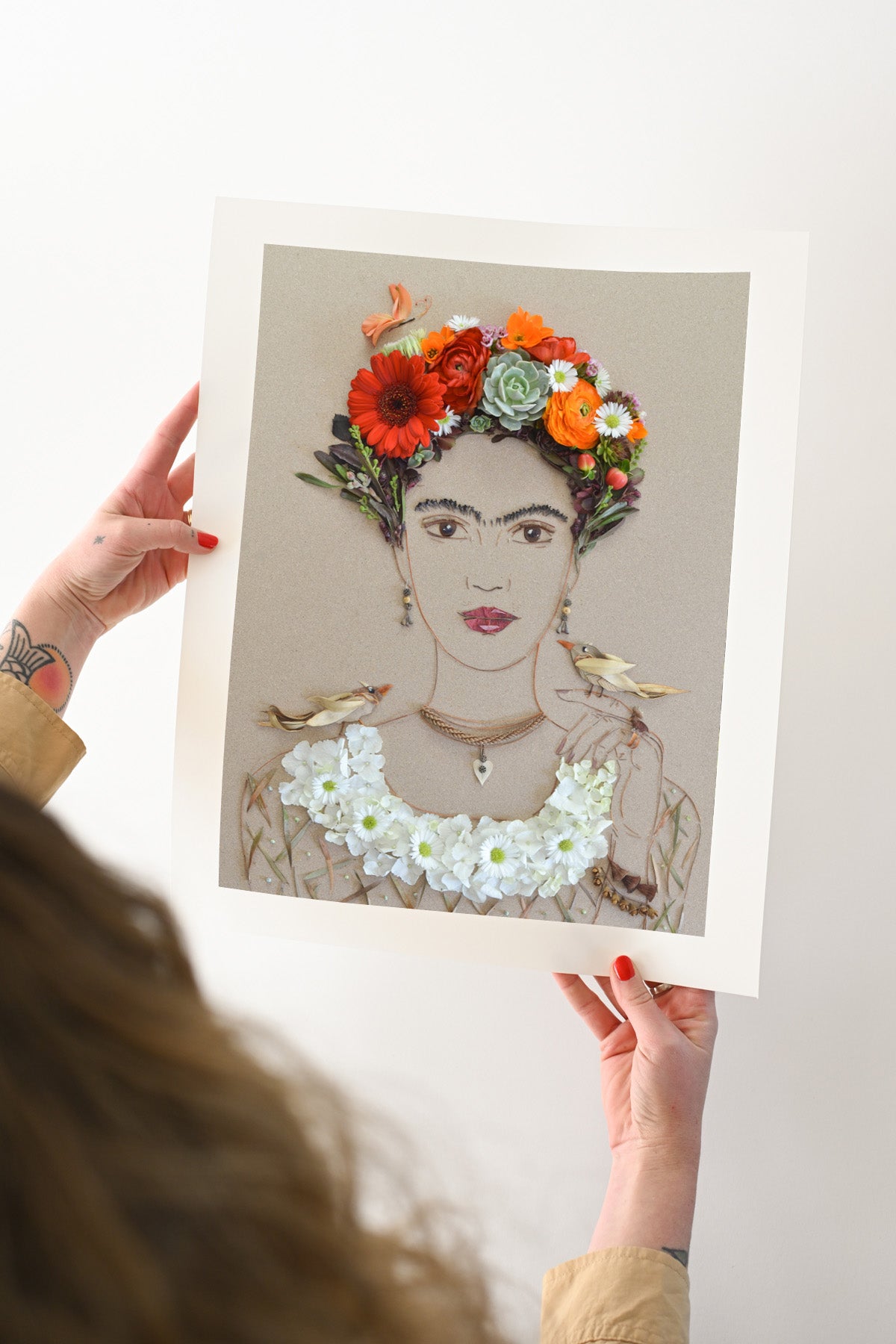 "Feathered Friends Frida" Flower Print