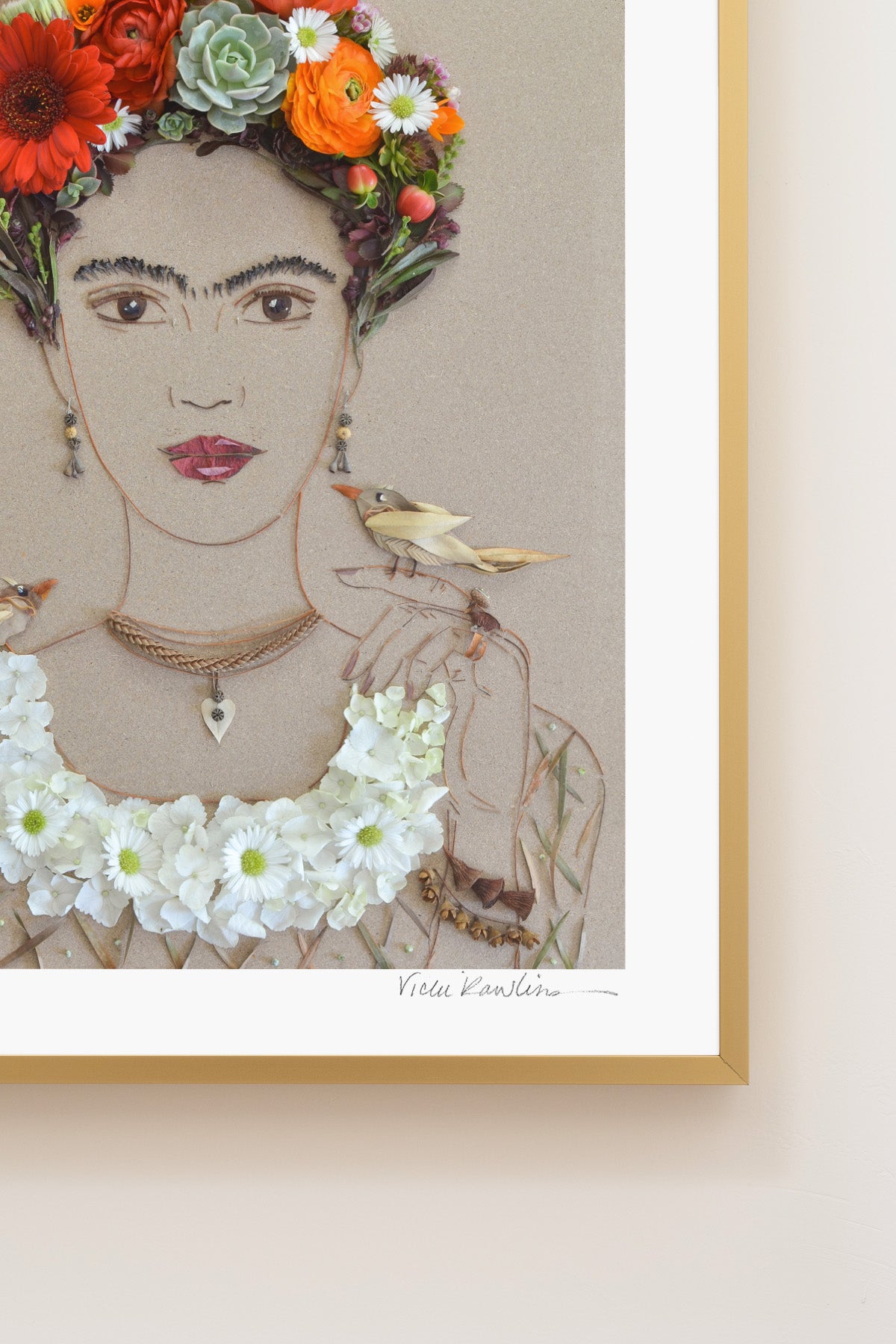 "Feathered Friends Frida" Flower Print