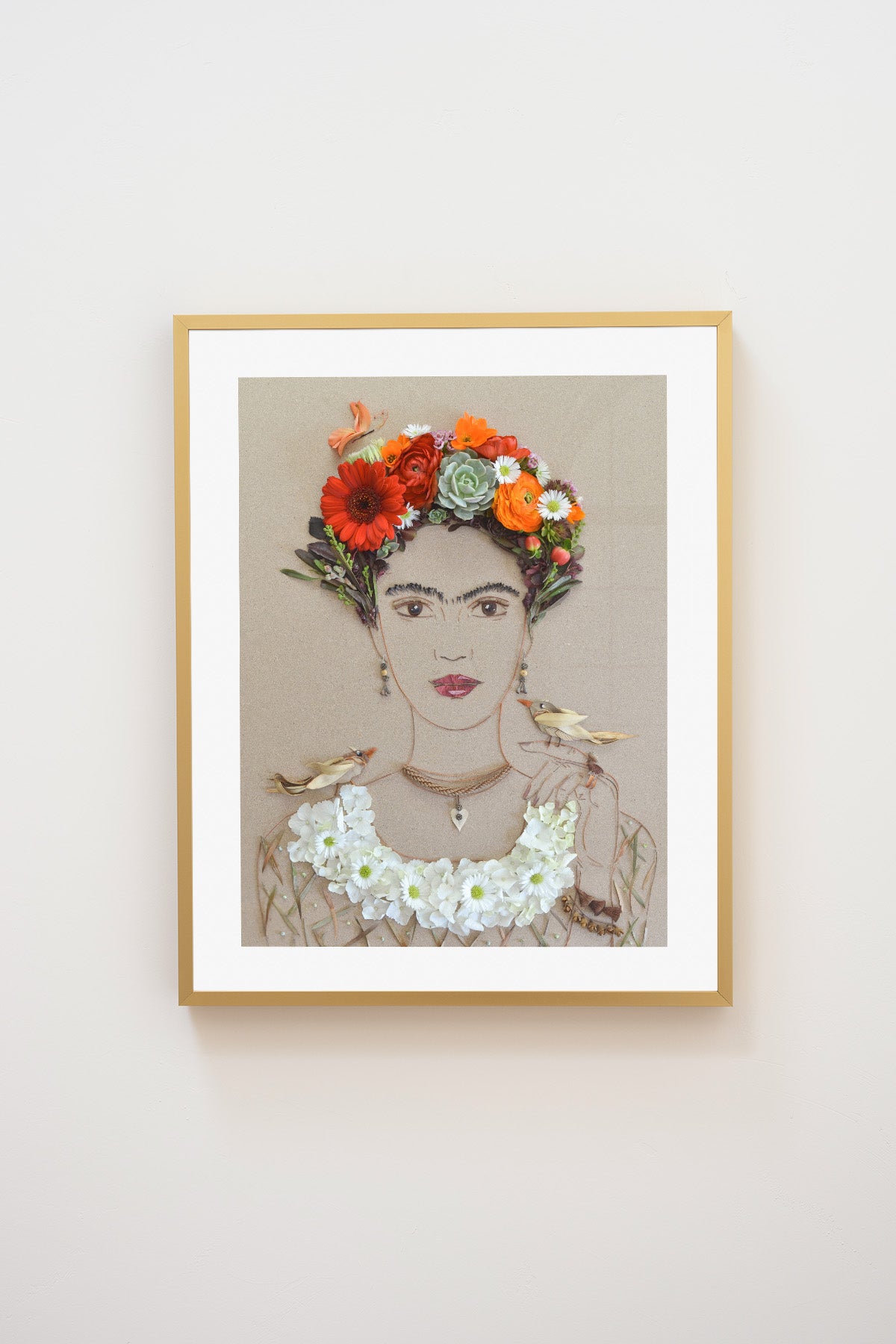 "Feathered Friends Frida" Flower Print