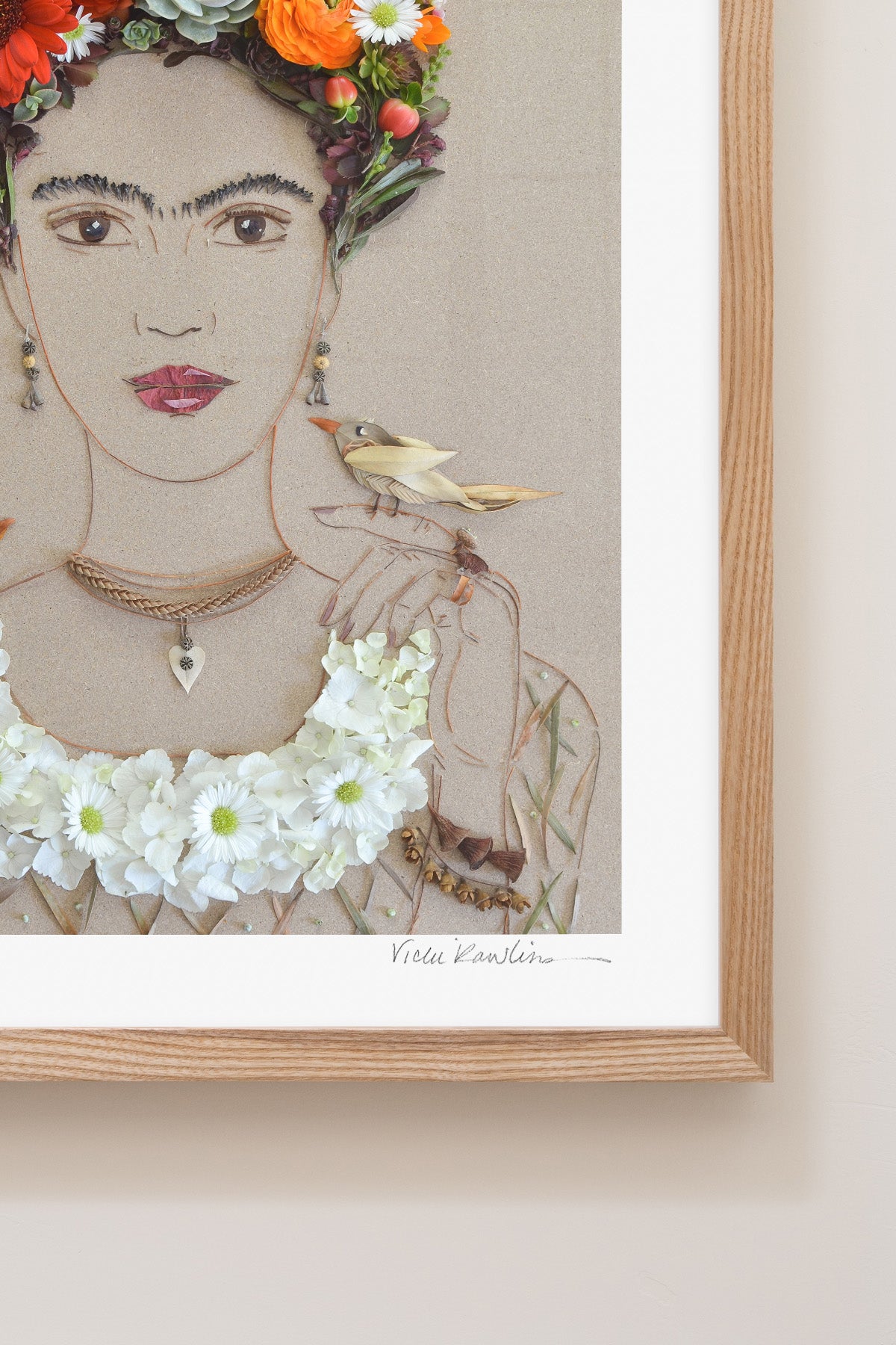 "Feathered Friends Frida" Flower Print