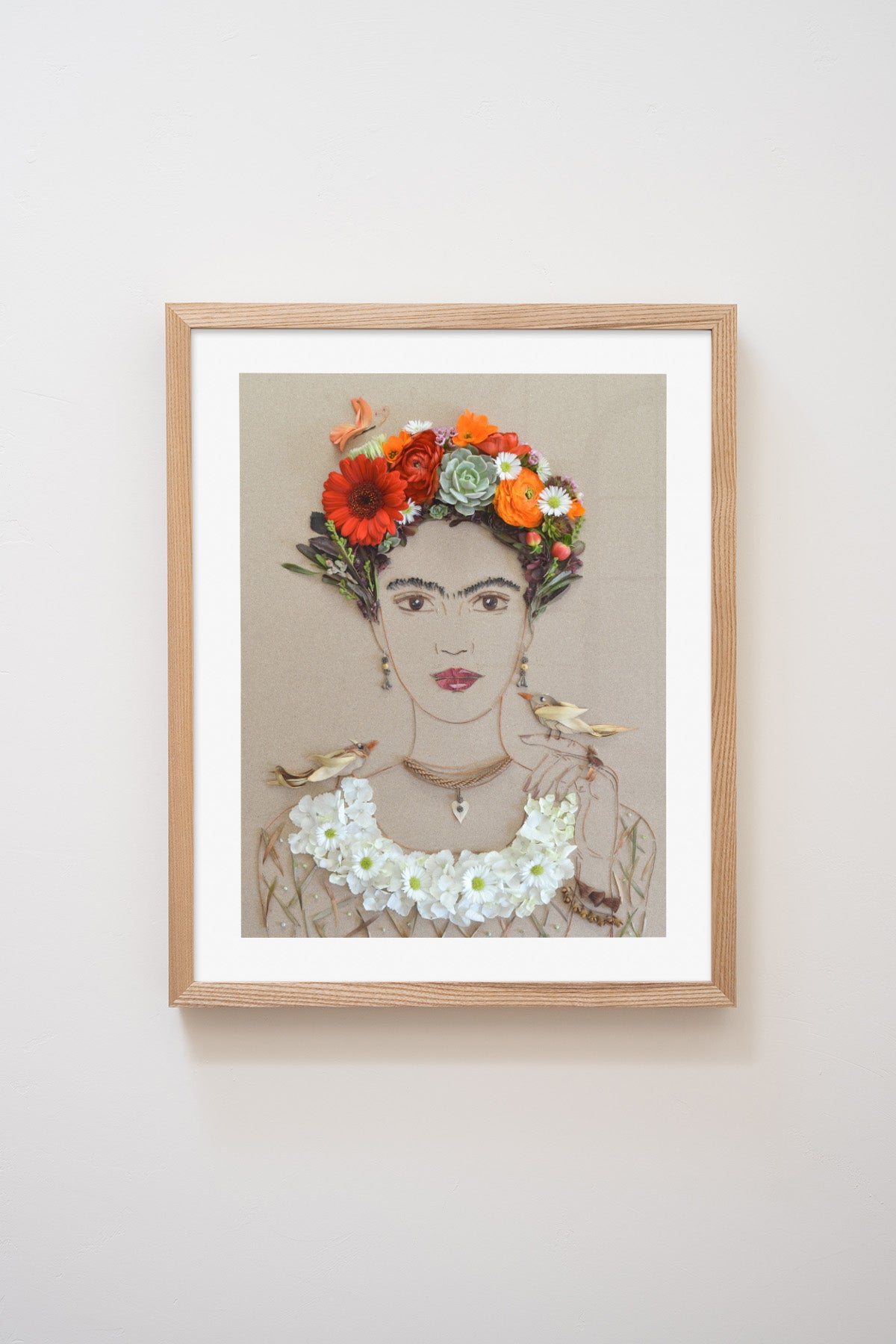 "Feathered Friends Frida" Flower Print