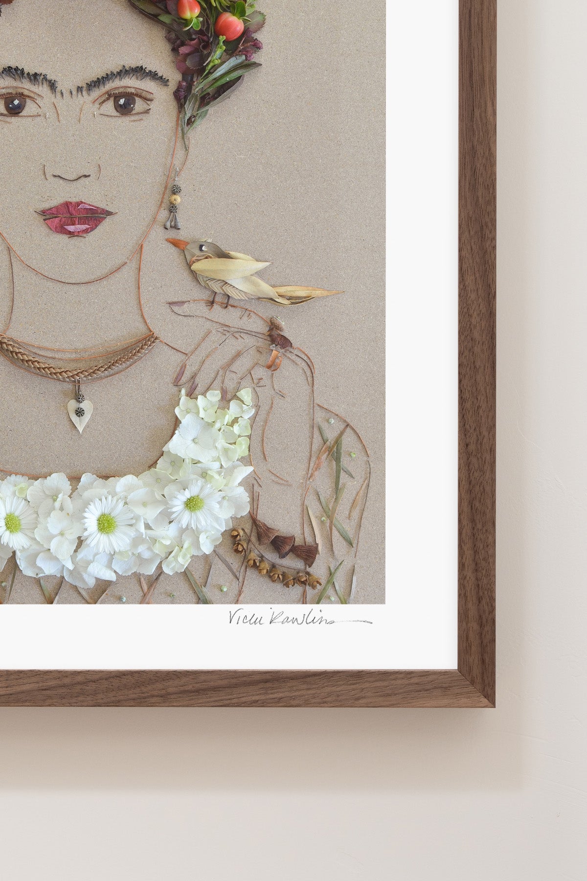 "Feathered Friends Frida" Flower Print