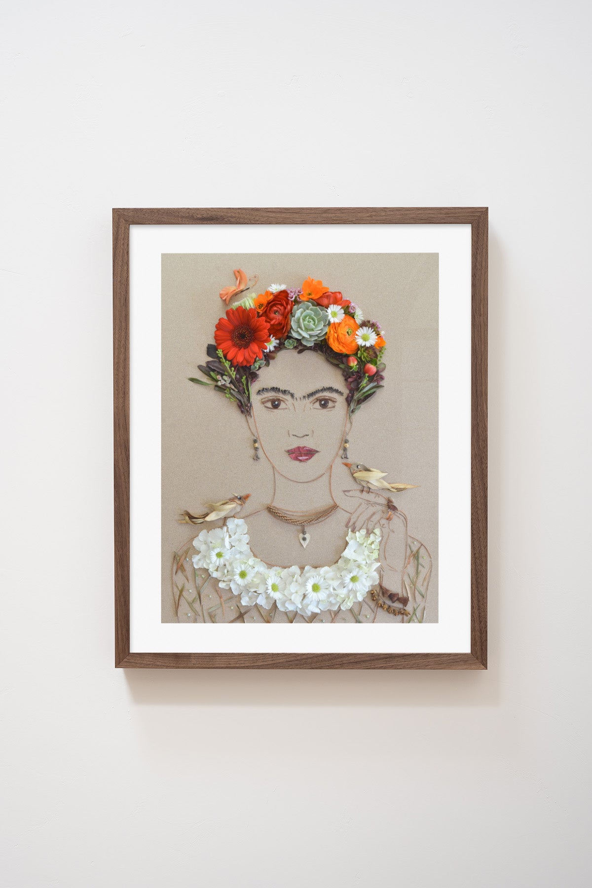 "Feathered Friends Frida" Flower Print