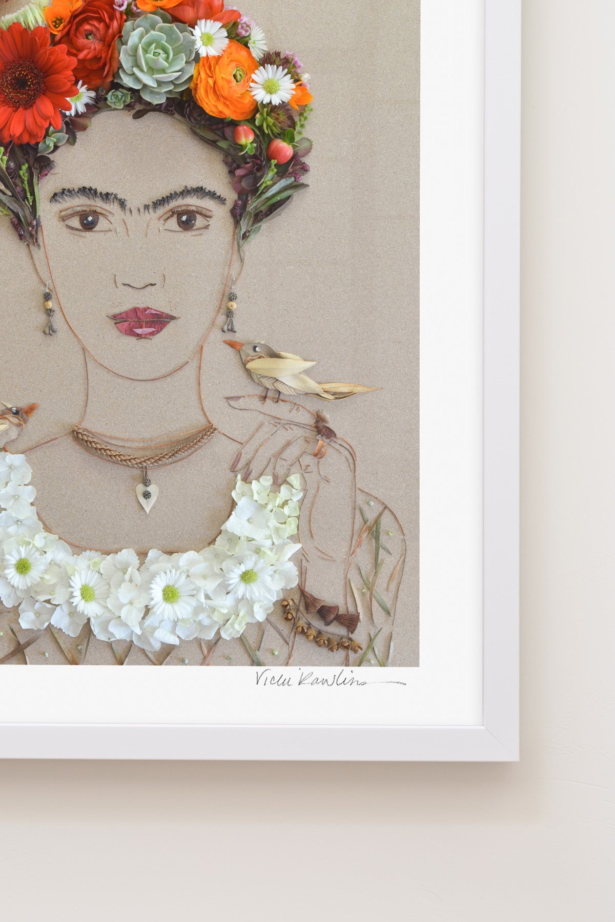 "Feathered Friends Frida" Flower Print