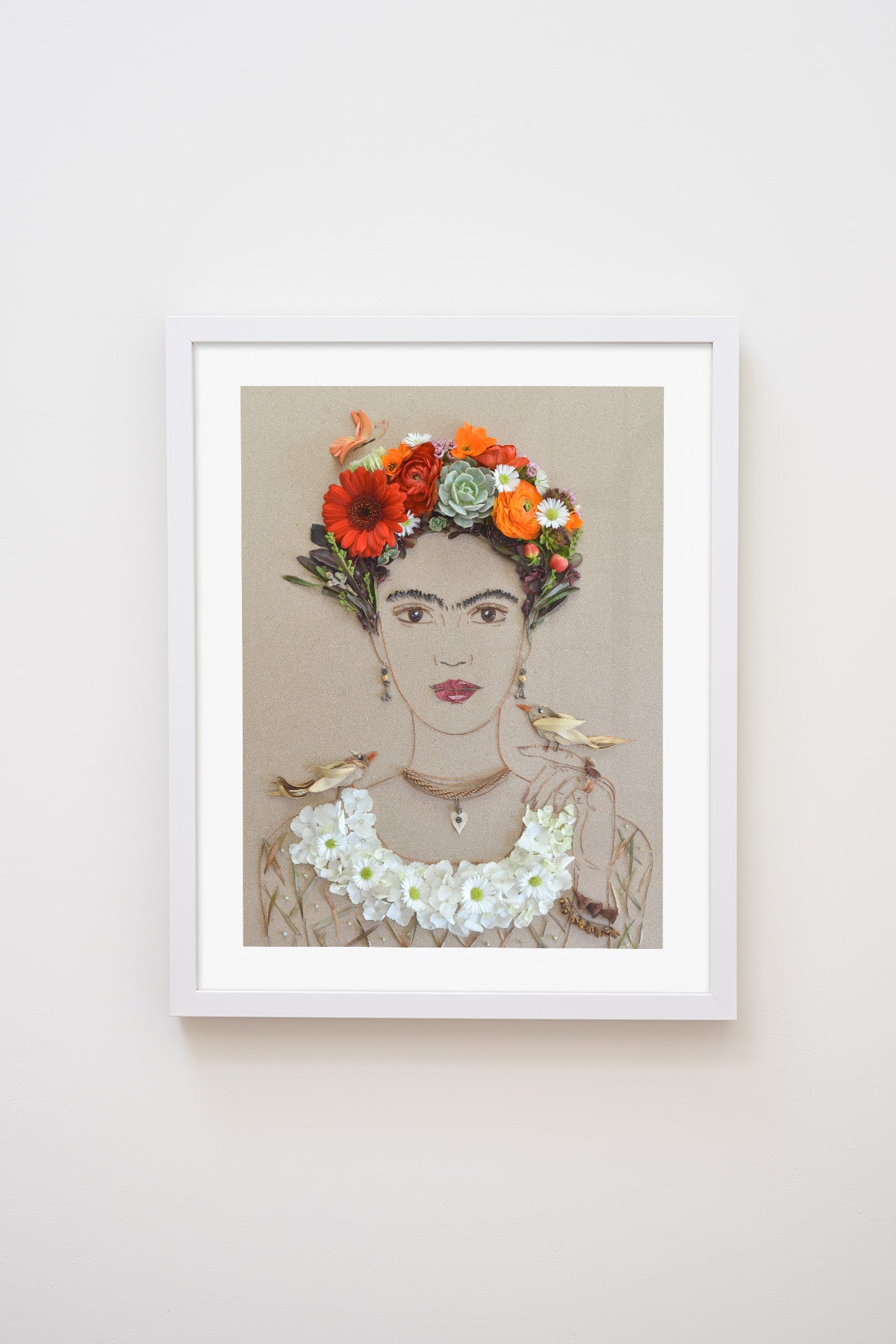 "Feathered Friends Frida" Flower Print