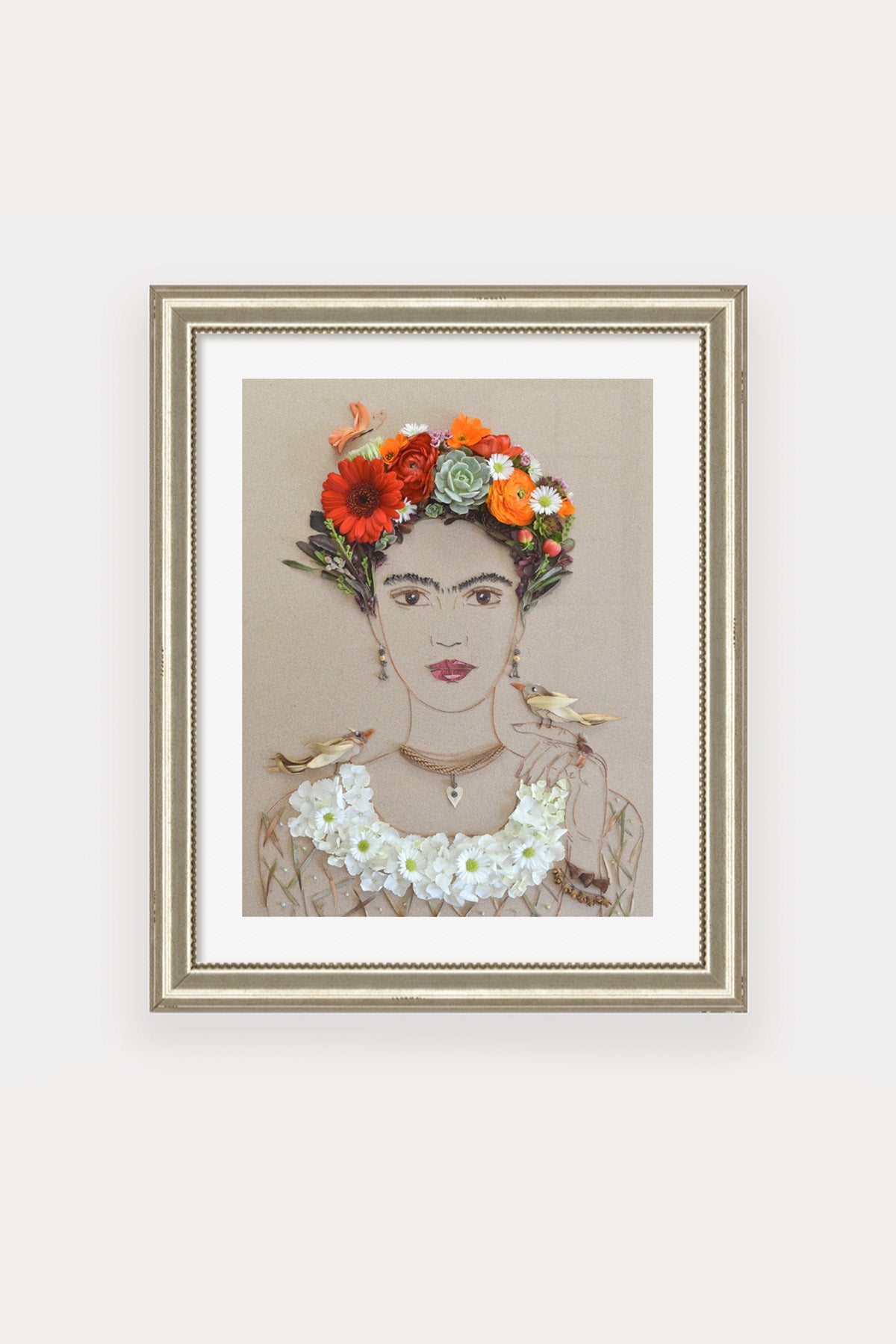 "Feathered Friends Frida" Flower Print