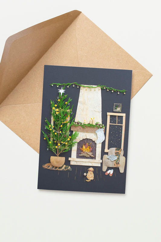 "Fireside Friends" Greeting Card