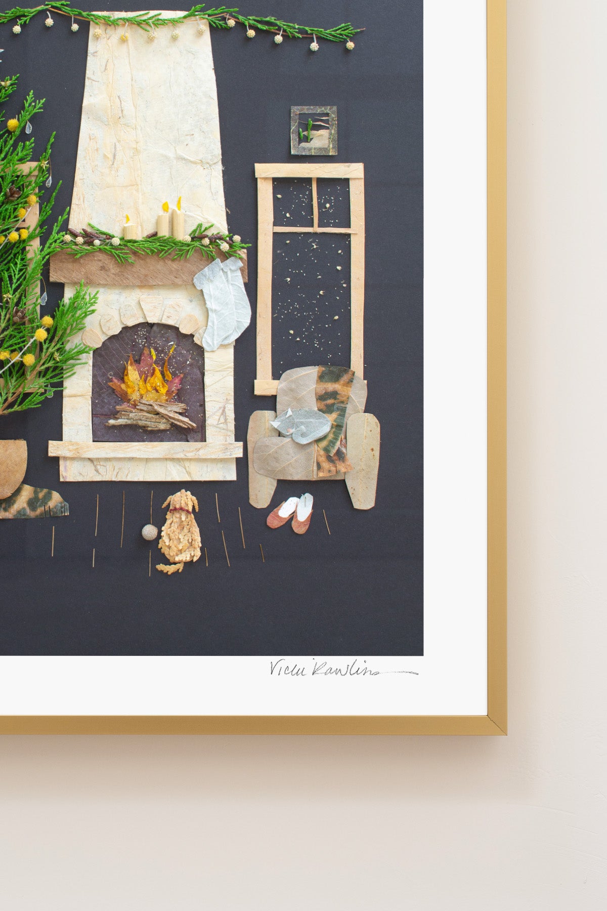 "Fireside Friends" Flower Print