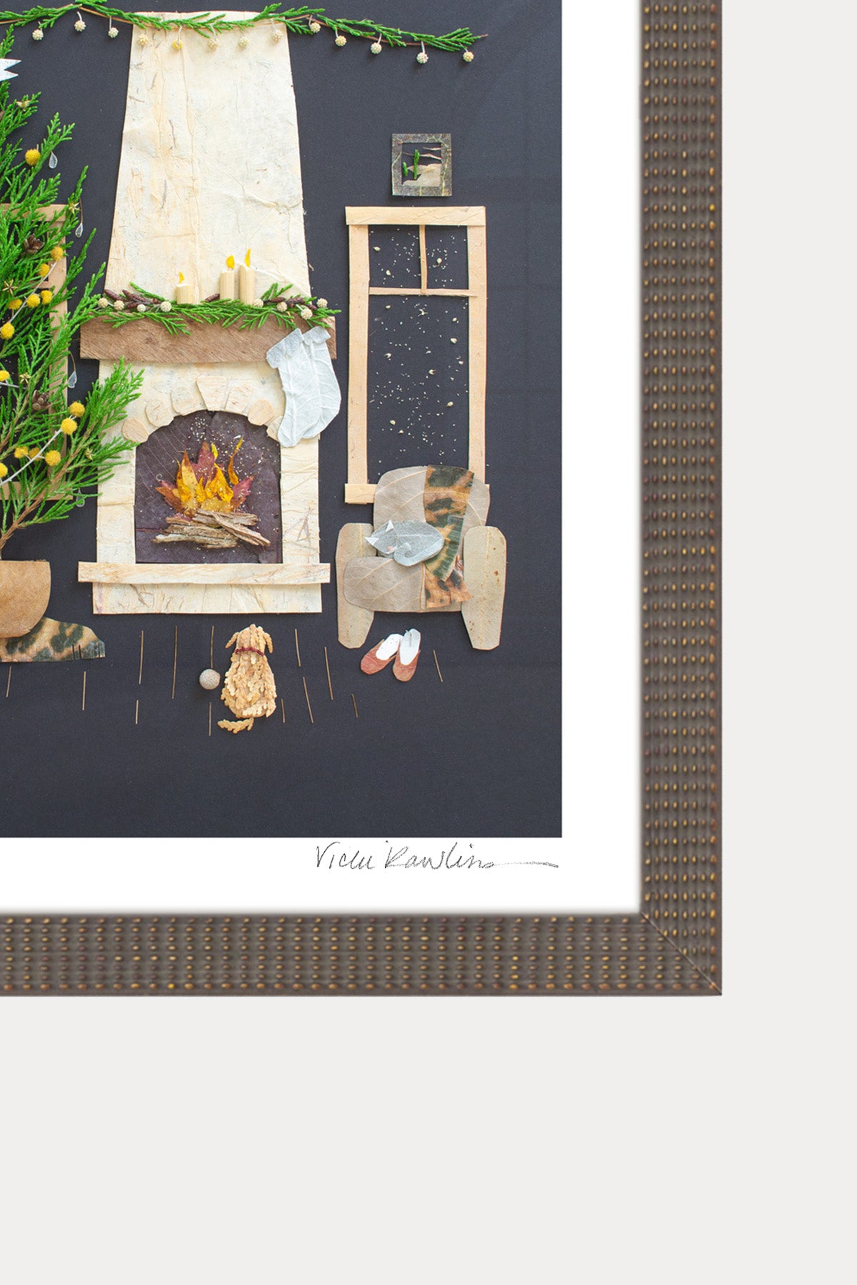 "Fireside Friends" Flower Print